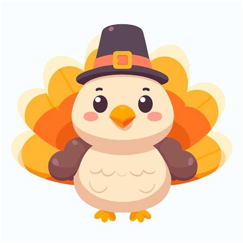 cute clipart image   thanksgiving turkey wearing  pilgrim hat