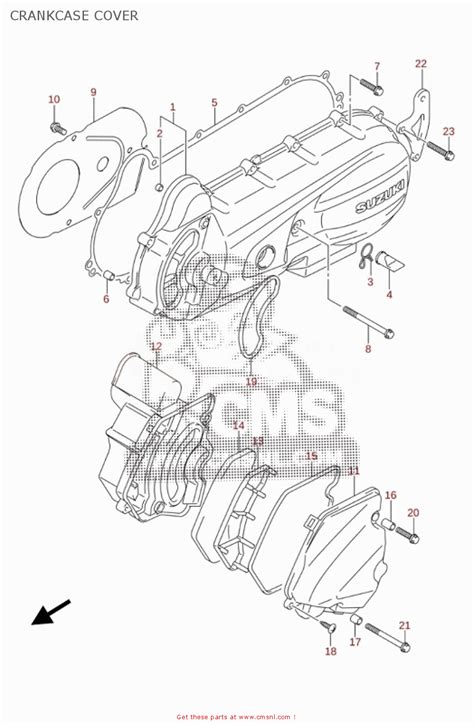 Suzuki ADDRESS 110 2020 CRANKCASE COVER - buy original CRANKCASE COVER ...