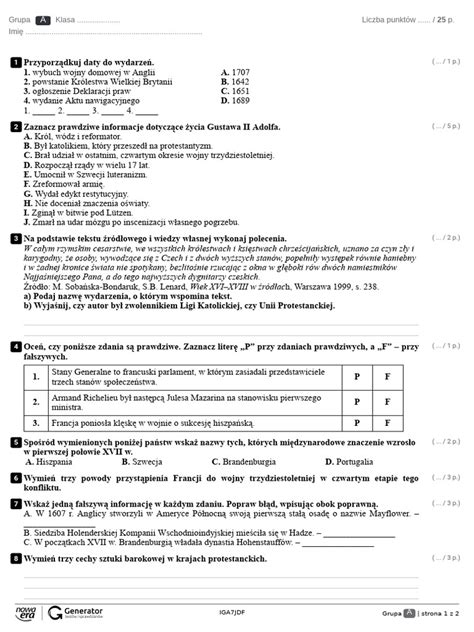 Rozdzia III. Test 3 Test Z Widoczna Punktacja | PDF