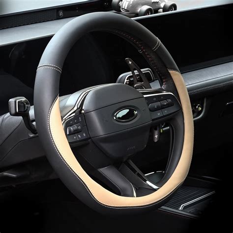 Valleycomfy Microfiber Leather Steering Wheel Covers Universal 15 inch