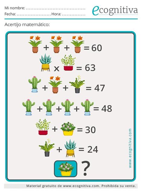 Acertijos Matemáticos Resuelve Enigmas con Cálculo PDF GRATIS