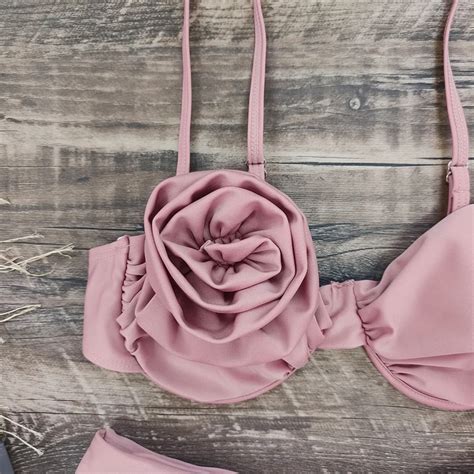 Hand Made D Flower Rose Bikini Set Buy Hand Made D Flower Rose Bikini Set Flattering Beach
