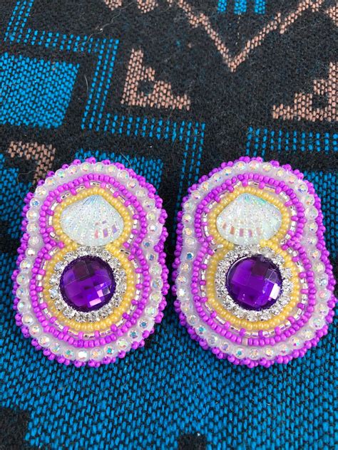 Handmade Beaded Earrings Pow Wow Beaded Earrings Etsy Sweden