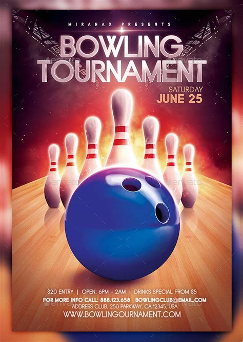 Bowling Flyer Template 27 Psd Ai Eps Vector Format Download