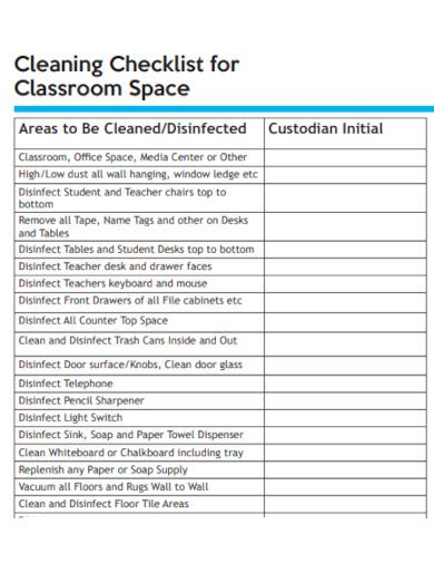 Daily Classroom Cleaning Checklist Fill Online Printable Fillable Nbkomputer