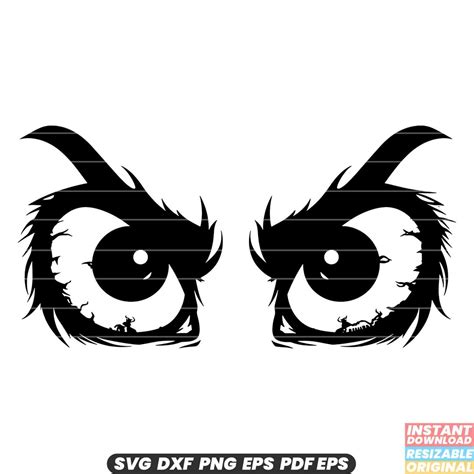 Spooky Eyes SVG Halloween Decoration, Scary Eyeballs Illustration ...