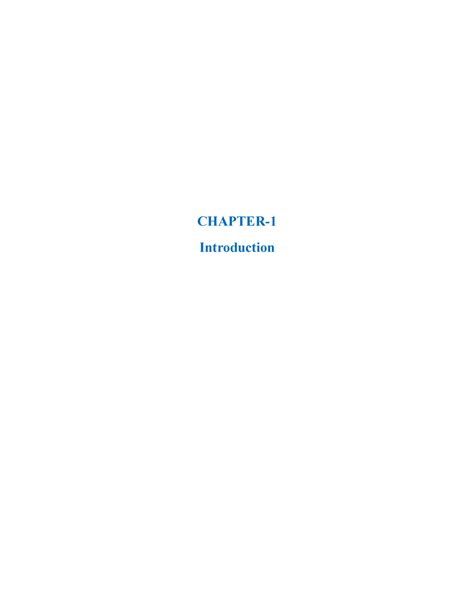 Internship Report - CHAPTER- Introduction 1 Rationale of the Study In