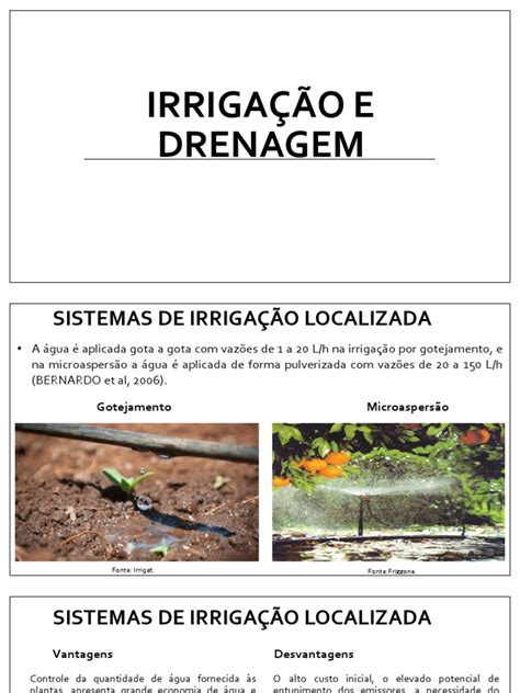 Irrigação E Drenagem - Aula 7 - Irrigação e Drenagem | PDF | Irrigação | Solo