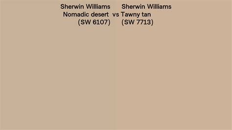 Sherwin Williams Nomadic Desert Vs Tawny Tan Side By Side Comparison