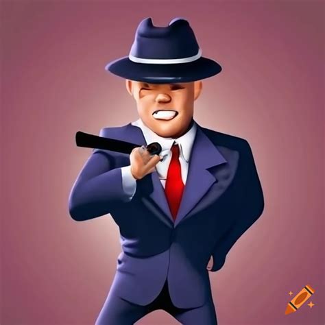 Cartoon Character As A Mafia Boss On Craiyon