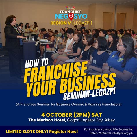 Franchise Negosyo Para sa Region V (Legazpi) Opens on Friday at SM City