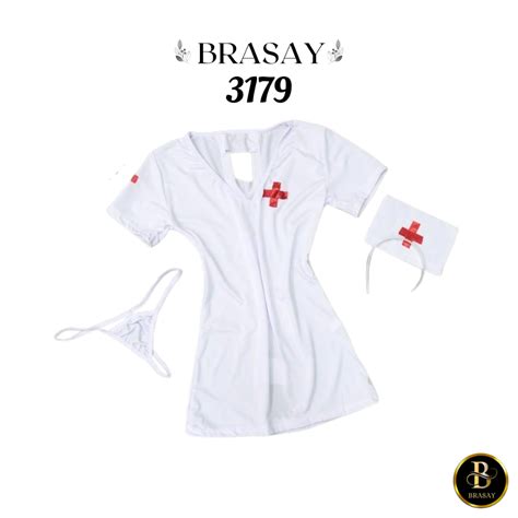 Jual Brasay Lingerie Wanita Cosplay Perawat Seragam Costume Nurse 3179 Shopee Indonesia
