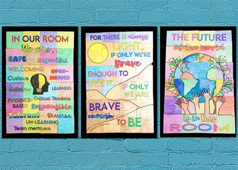 3 Easy To Print And Assemble Collaborative Posters For Back To School