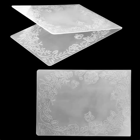 2pcs Embossing Folder 5x7inch Floral Embossing Template