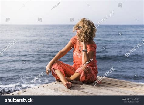 Mature Woman Posing On Beach Images Stock Photos Vectors Shutterstock