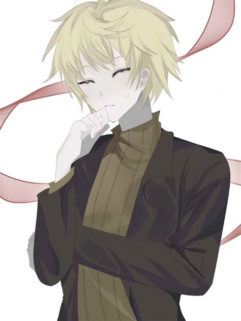 Atou Haruki Saibou Shinkyoku Highres Boy Black Jacket Blonde Hair Brown Sweater Closed