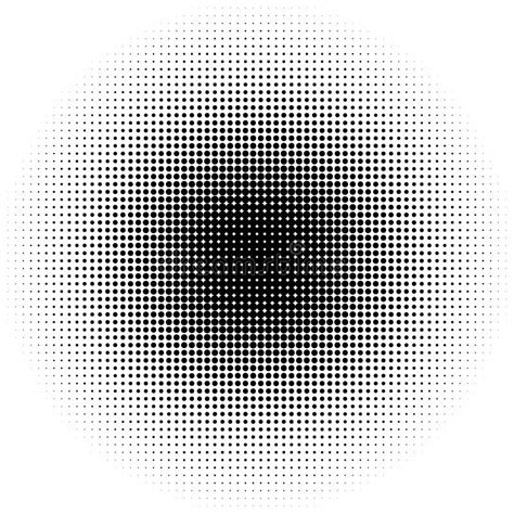 Halftone Circles Halftone Dots Pattern Monochrome Half Tone Stock