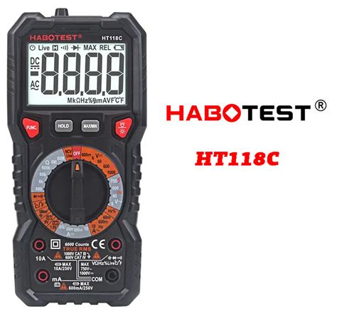 HABOTEST HT118C οικονομικό αξιόπιστο πολύμετρο ακριβείας