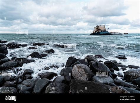 Sunken Ship In Black Sea In Istanbul Turkey Stock Photo Alamy