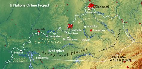 World Maps Library Complete Resources Kentucky County Maps With Cities