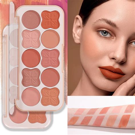 Colors Natural Contouring Facial Blush Palette Matte Nude Makeup Lasting Easy To Color Rouge