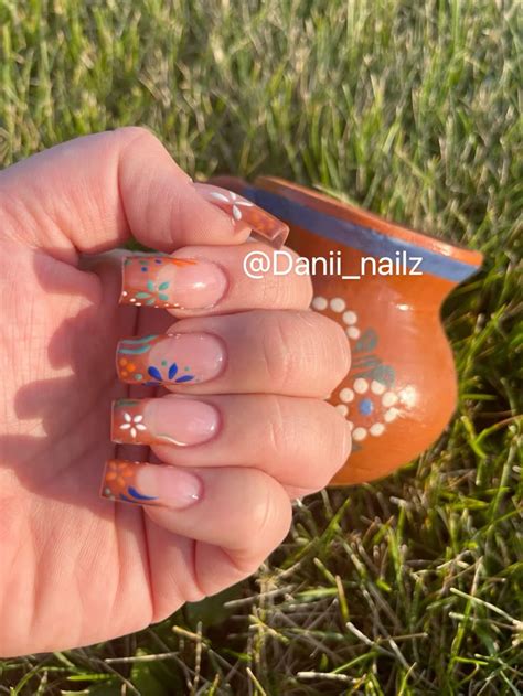 Danii Nailz Mexican Nails Acrylic Nails Nude Cute Acrylic Nails