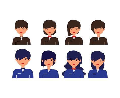 premium vector set  flat character