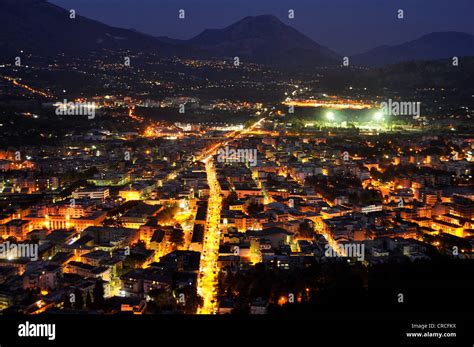 Cassino As Seen From Montecassino Monte Cassino Lazio Italy Europe