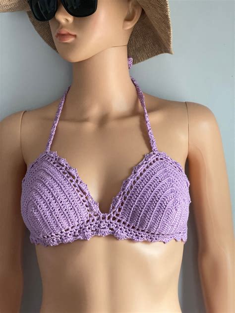 Häkel Bikini Set Badeanzug Bademode Strick Bikini Etsy de