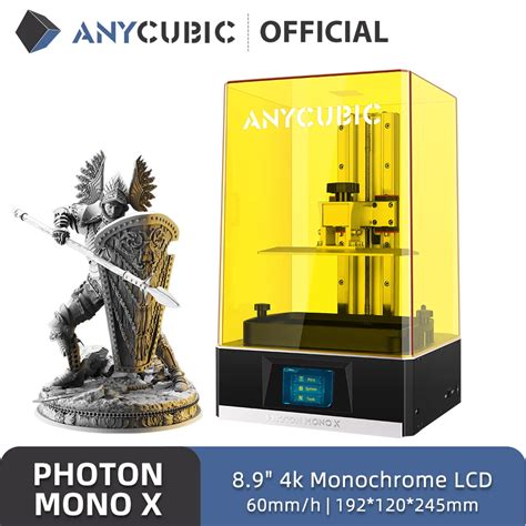 Anycubic Photon Mono X 3d Printer 89 Inch 4k Monochrome Lcd Uv Resin