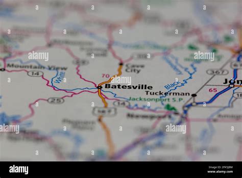 Batesville Arkansas Usa Shown On A Geography Map Or Road Map Stock