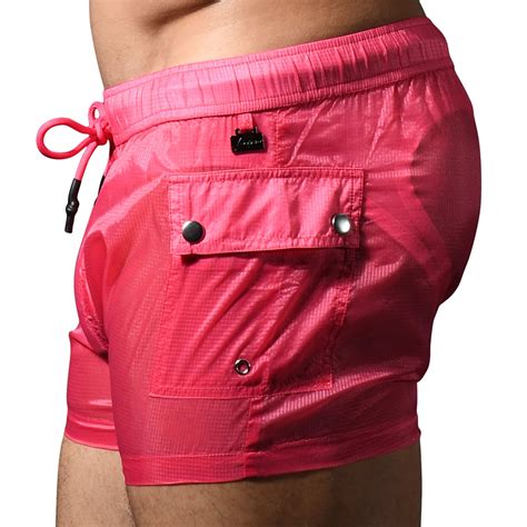Andrew Christian Naked Truth Capsule Cargo Shorts Hot Pink Inderwear