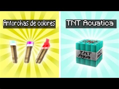 Como HACER ANTORCHAS De COLORES Y TNT ACUATICA En Minecraft Sin