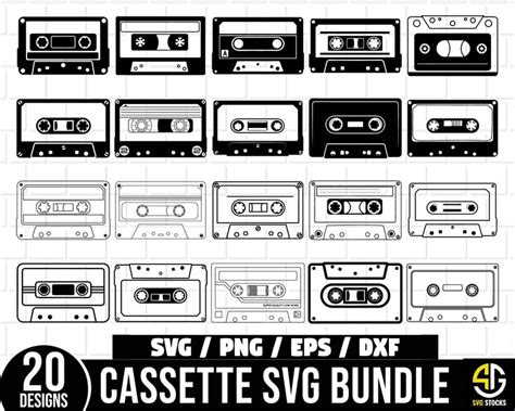 Kassette SVG Bundle Kassette Svg Musik Svg Audiokassette Svg