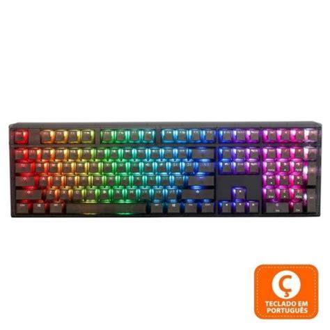 Ducky One 3 Aura Black Full Size Teclado Gaming Mecânico Hot Swappable MX Red PBT PT