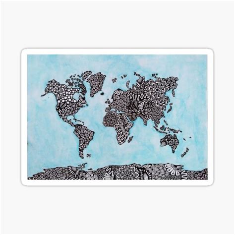 "World map" Sticker for Sale by becodart | Redbubble