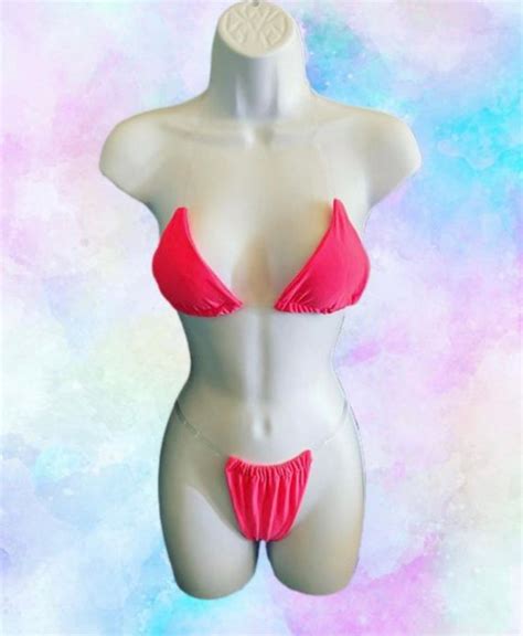 Clear Strap Bikini Etsy
