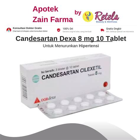 Jual Candesartan Mg Strip Tablet Shopee Indonesia