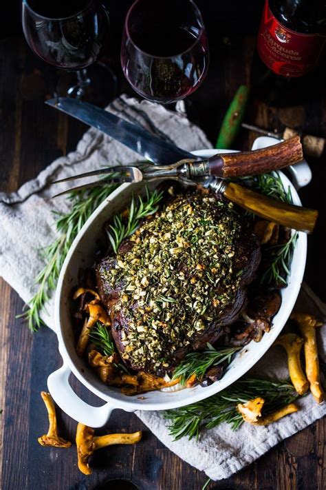 Rosemary Garlic Beef Roast With Wild Mushrooms Recipe Garlic Beef