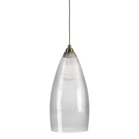 Fritz Fryer Fritz Fryer Upton Skinny Ribbed Glass Pendant Light Xl