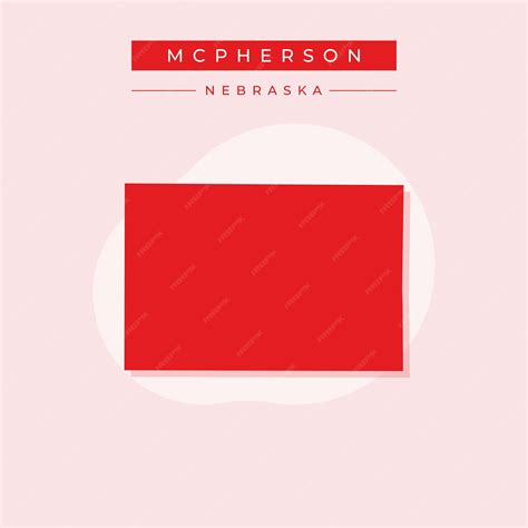 Premium Vector | Vector illustration vector of McPherson map Nebraska
