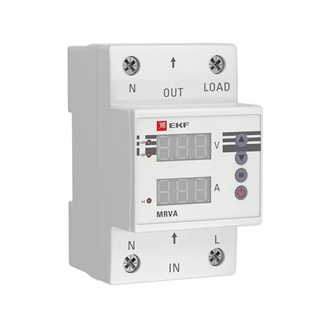 Реле напряжения и тока с дисплеем EKF MRVA, 230В, 63А — купить по цене ...