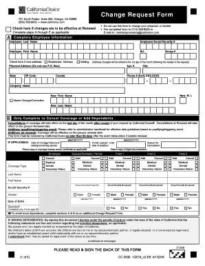 Fillable Online Employer Change Request Form Rogers Benefit Group Fax