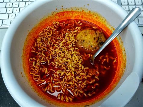 Back Up Office Lunch Fancy Ramen And Ziploc Transported Chick Thigh