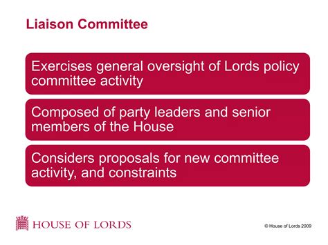 House Of Lords Select Committees Ppt