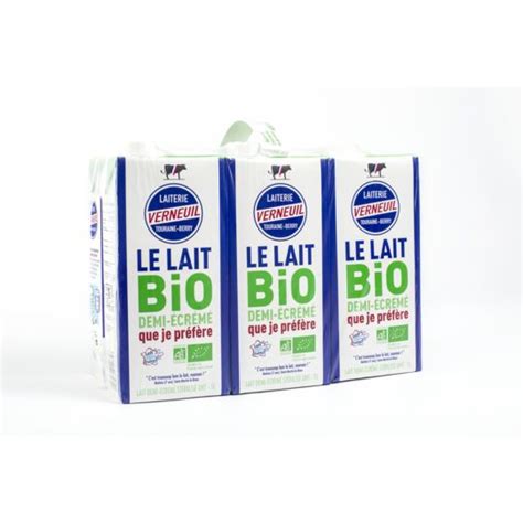 Lait Demi Ecreme Bio St Rilis Uht Verneuil La Brique De L Prix