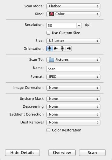 Scanning with Mac OS X 10.6/10.7