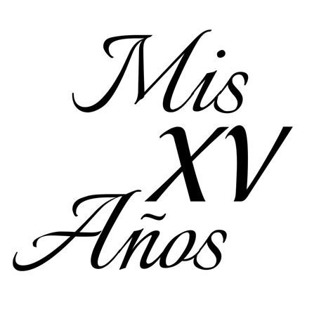 Mis Xv Años Lettering Mis Xv