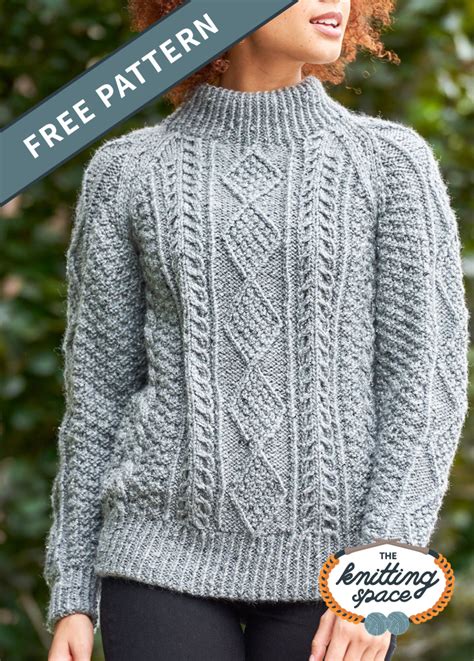 Boyfriend S Cable Knitted Pullover FREE Knitting Pattern