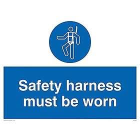 Viking Signs Mp A L D Safety Harness Must Be Worn Skylt Mm